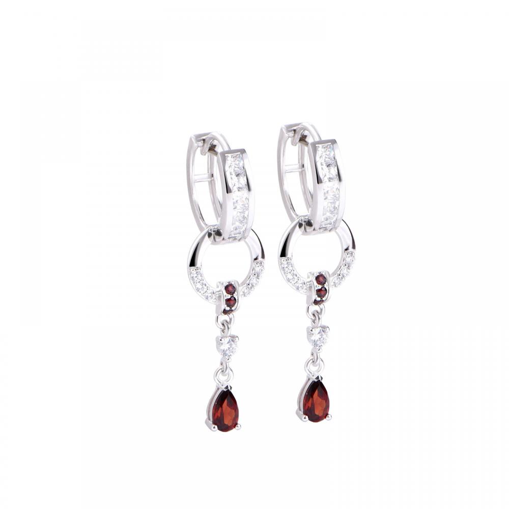 Garnet Earrings 21B.049NMBL