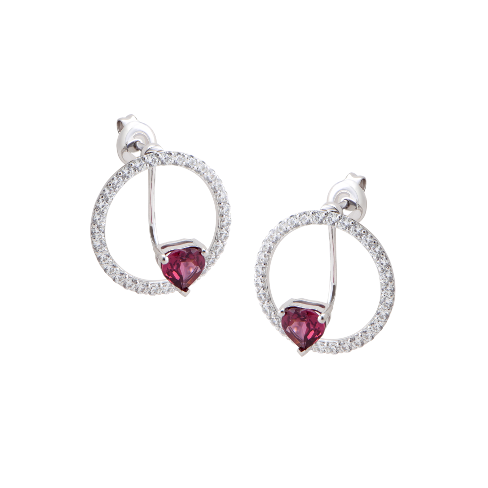Rhodolite Earrings 21B335
