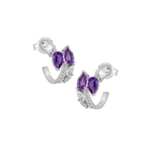 Bong tai da Amethyst 21B377