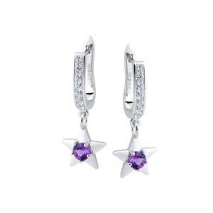 Bong tai da Amethyst 21PK003