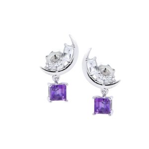 Bong tai da Amethyst 22B037