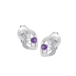 Bong tai da Amethyst 23B029