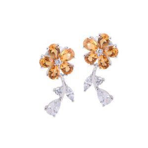 Bong tai da Citrine 21B362