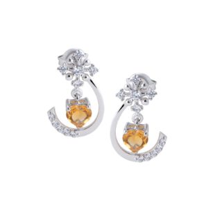 Bong tai da Citrine 21B375