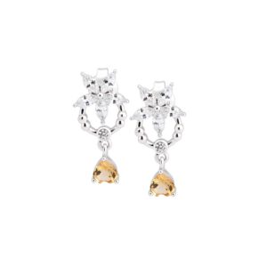 Bông tai đá Citrine 23B115 8 Bong tai da Citrine 23B115