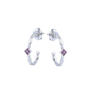 Bong tai da Rhodolite 21B045