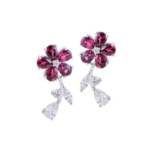 Bong tai da Rhodolite 21B362