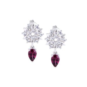 Bong tai da Rhodolite 21B390