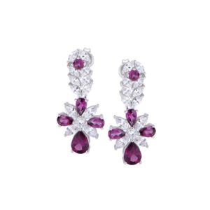 Bong tai da Rhodolite 21N044NMBL