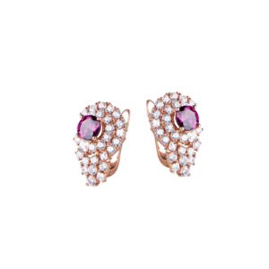 Bong tai da Rhodolite 22B011NMBV