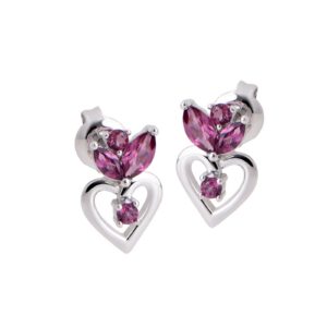 Bong tai da Rhodolite 22B064