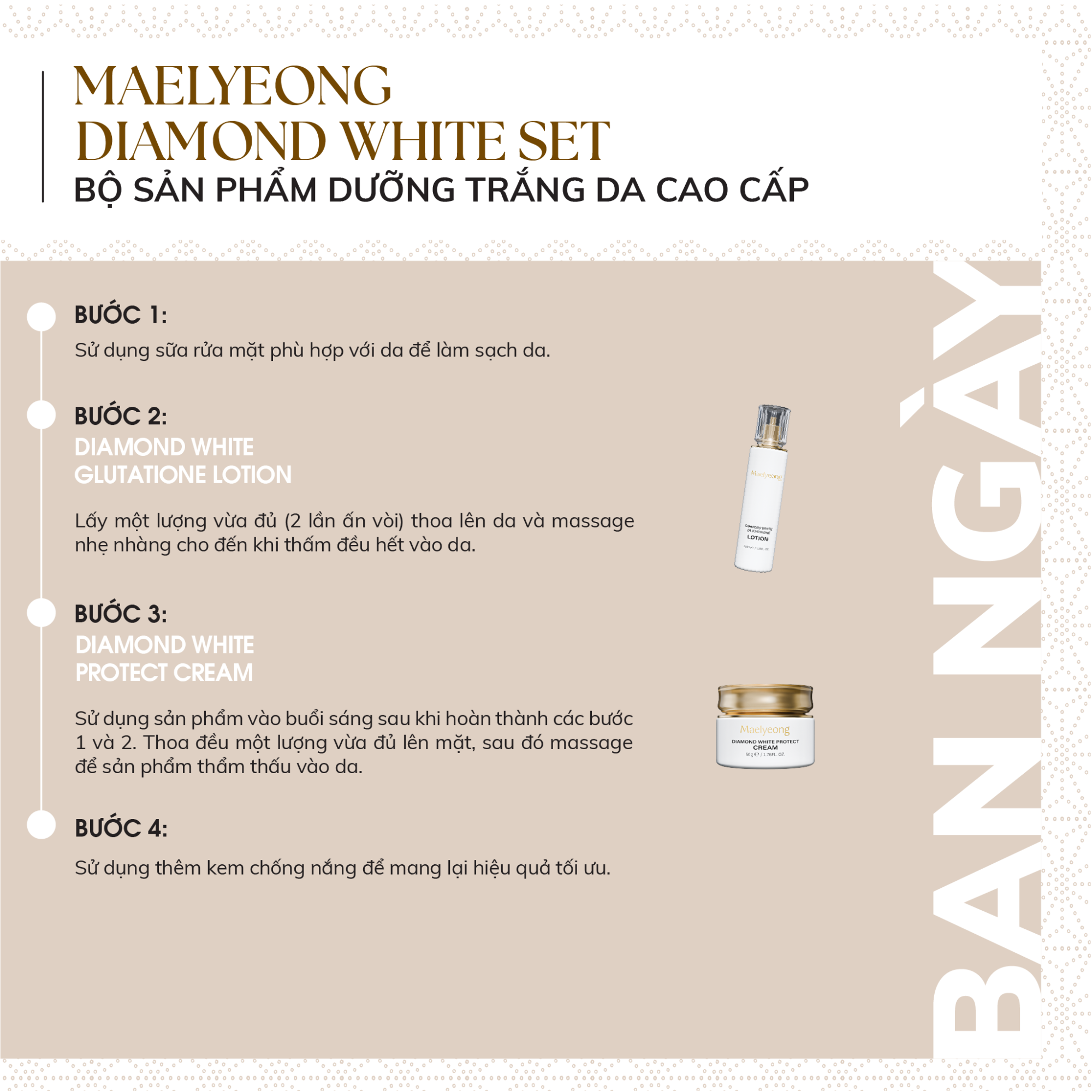 Huong dan su dung bo trang hoa da maelyeong ban ngay