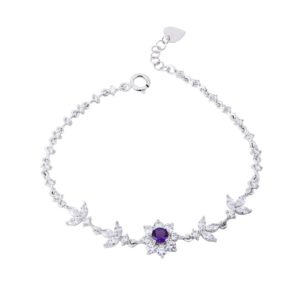 Lắc tay đá Amethyst 21L029 1 Lac tay da Amethyst 21L029