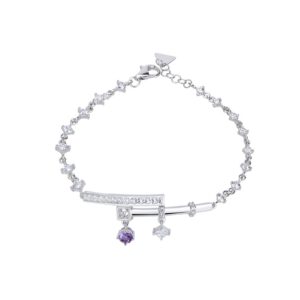 Lắc tay đá Amethyst 22L017 21 Lac tay da Amethyst 22L017