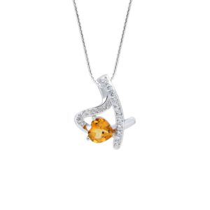 Mặt dây đá Citrine 23M164 25 Mat day da Citrine 23M164