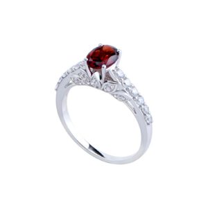 Nhẫn đá Garnet 21N423 1 Nhan da Garnet 21N423