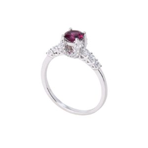 Nhẫn đá Rhodolite 21N356 8 Nhan da Rhodolite 21N356