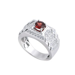 Nhẫn nam đá Garnet 21NN112 22 Nhan nam da Garnet 21NN112