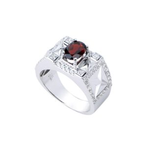 Nhẫn nam đá Garnet 22NN002 15 Nhan nam da Garnet 22NN002