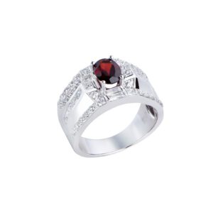 Nhẫn nam đá Garnet 22NN003 29 Nhan nam da Garnet 22NN003