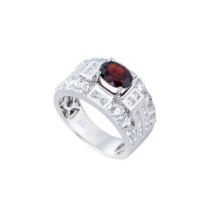 Nhẫn nam đá Garnet 22NN013 27 Nhan nam da Garnet 22NN013