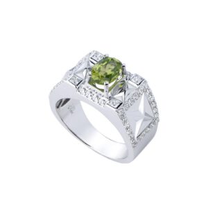 Nhẫn nam đá Peridot 22NN002 18 Nhan nam da Peridot 22NN002