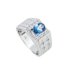 Nhẫn nam đá Topaz 21NN117 20 Nhan nam da Topaz 21NN117