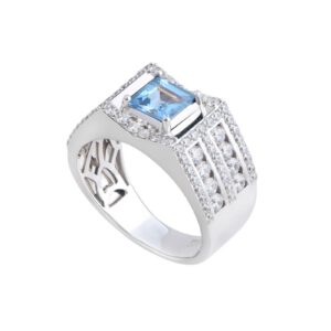 Nhẫn nam đá Topaz 21NN119 10 Nhan nam da Topaz 21NN119