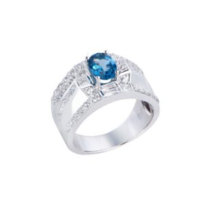 Nhẫn nam đá Topaz 22NN003 31 Nhan nam da Topaz 22NN003