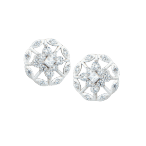 Bông tai đá CZ 23B019 24 bong tai da CZ 23B019