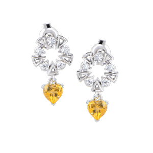 bong tai da Citrine 22B135