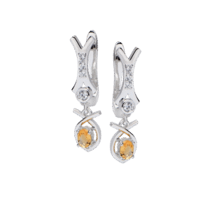 bong tai da Citrine 23B035