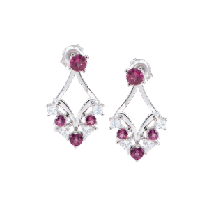 bong tai da Rhodolite 22B041