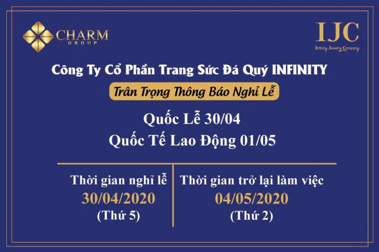 IJC THÔNG BÁO LỊCH NGHỈ LỄ 30/04 VÀ 01/05 NĂM 2020 41 IJC THÔNG BÁO LỊCH NGHỈ LỄ 30/04 VÀ 01/05 NĂM 2020