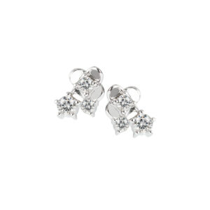 Bông tai vàng 10K đính đá CZ