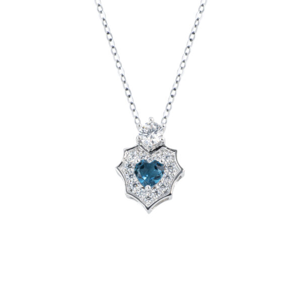 Mặt dây trái tim đá Topaz