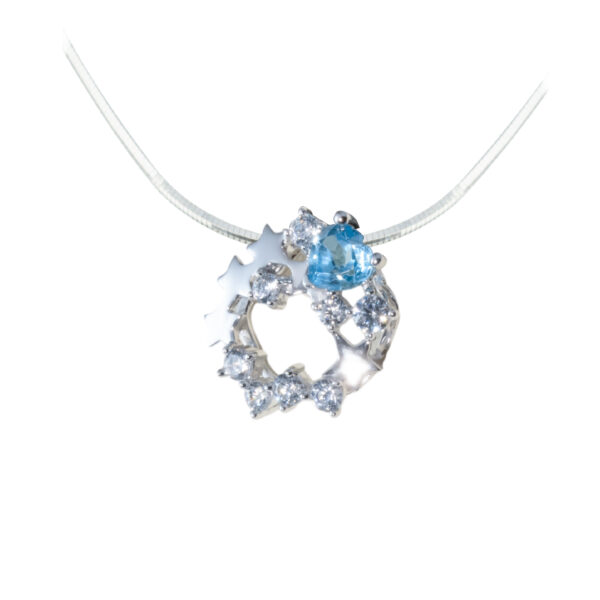 Mặt dây đính đá Topaz