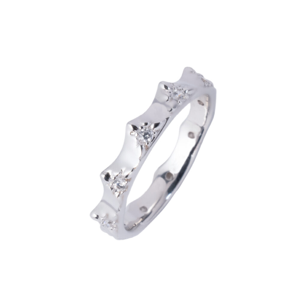 Nhẫn nữ đá CZ cách điệu