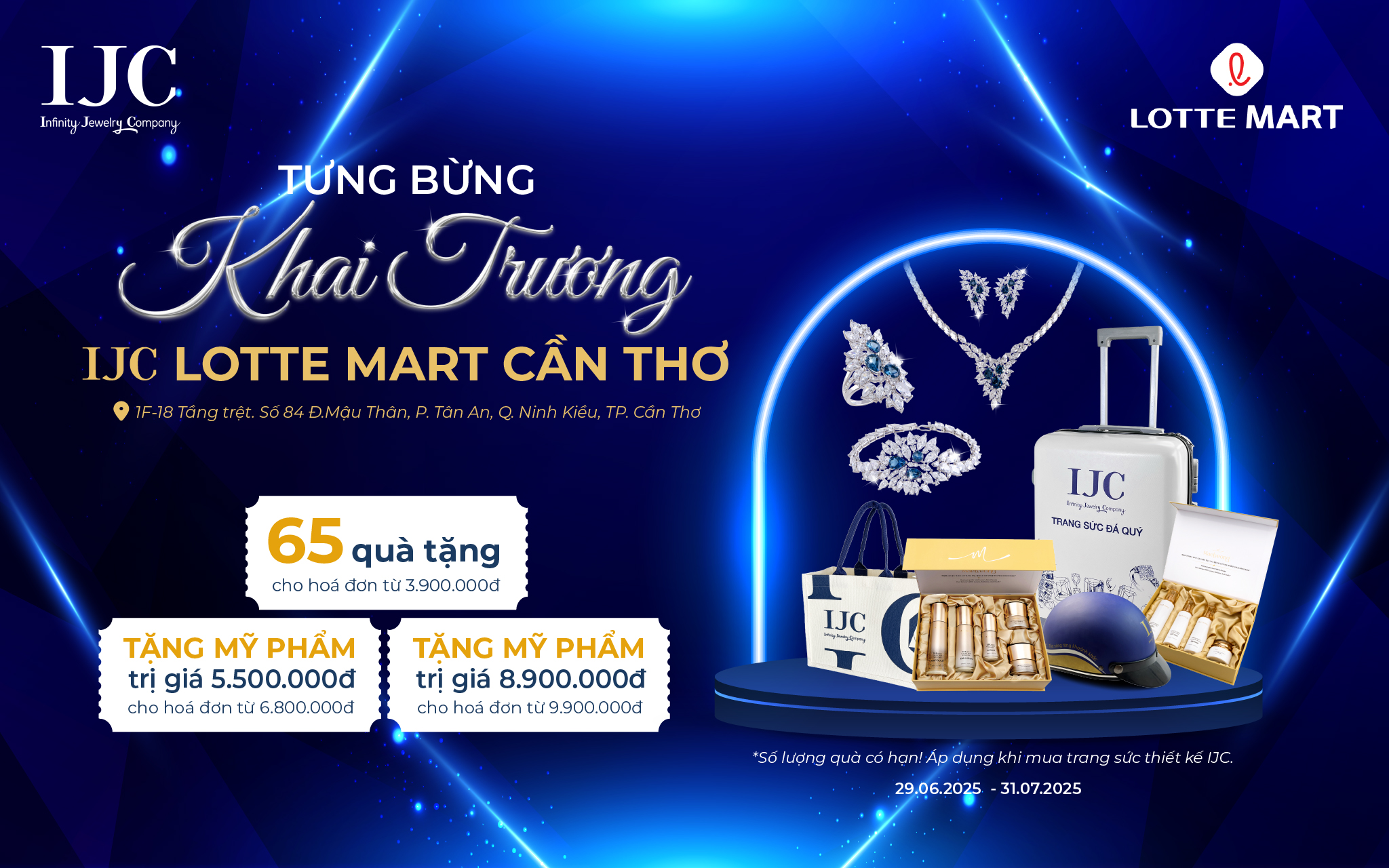 TƯNG BỪNG KHAI TRƯƠNG TRANG SỨC ĐÁ QUÝ IJC LOTTE MART CẦN THƠ 1 HINH TRONG BAI VIET 800x500 1