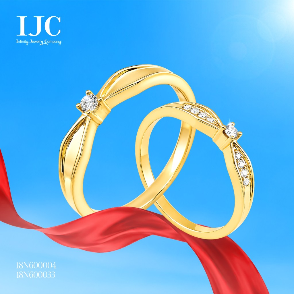 nhẫn cưới đẹp vàng 14k,