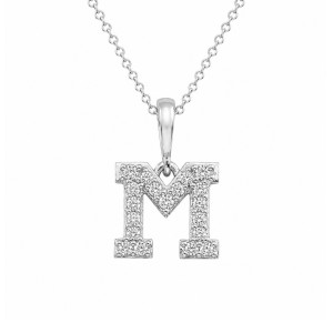 MẶT DÂY CJ 26MD1057 2 Mat day chuyen chu M da CZ