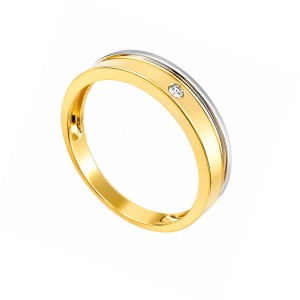 NHẪN NAM CJ 25KNC1.042 10 Nhan cuoi nam vang trang vang vang IJC da cz