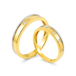 NHẪN CƯỚI C1.042 8 Nhan cuoi vang trang vang vang IJC da cz