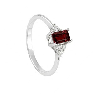 NHẪN NỮ CJ 25NS1193 11 Nhan da Garnet chu nhat IJC