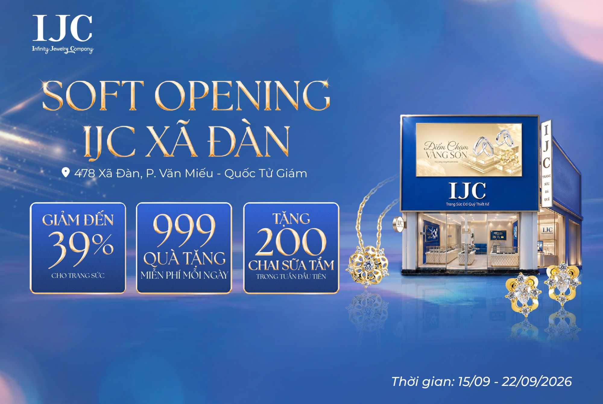 Chương trình ưu đãi Soft Opening IJC XÃ ĐÀN tặng sữa tắm