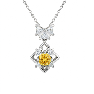 Mat day chuyen da Citrine