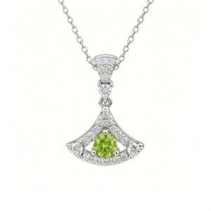 Mat day chuyen da Peridot CZ 1