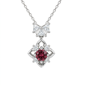 Mat day chuyen da Rhodolite
