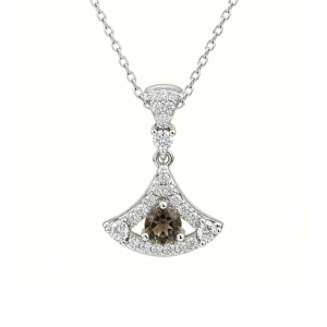 Mat day chuyen da Smoky CZ 2