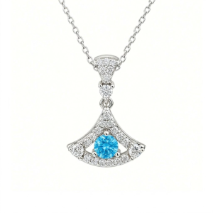 Mat day chuyen da Swiss Topaz CZ